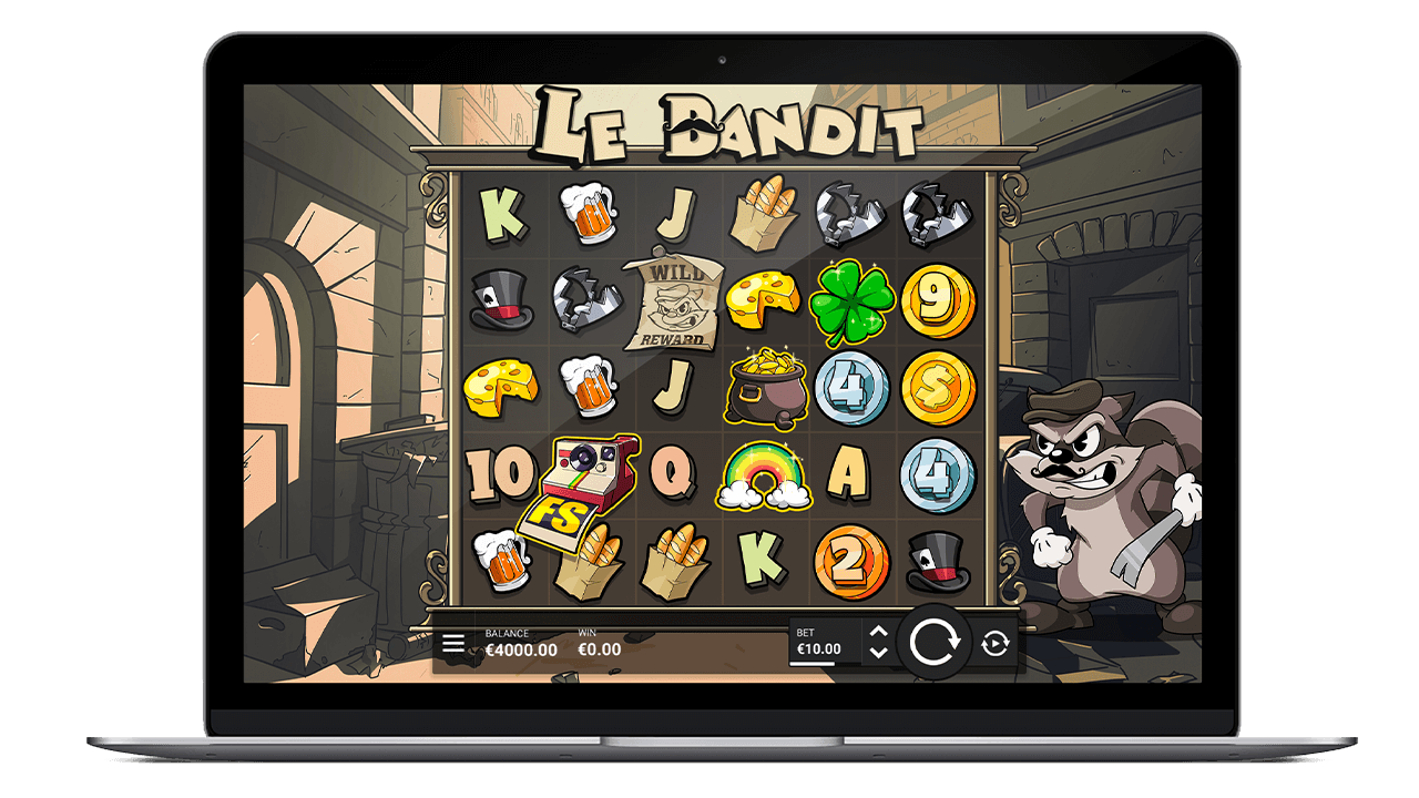 Le Bandit slot screenshot, Hacksaw Gaming