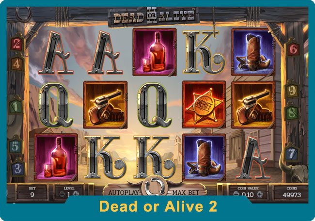 Dead or Alive 2 slot screenshot, NetEnt