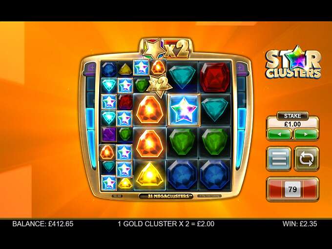 Star Clusters Megaclusters slot screenshot, Big Time Gaming