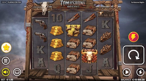 Tombstone Begins slot screenshot, Nolimit City
